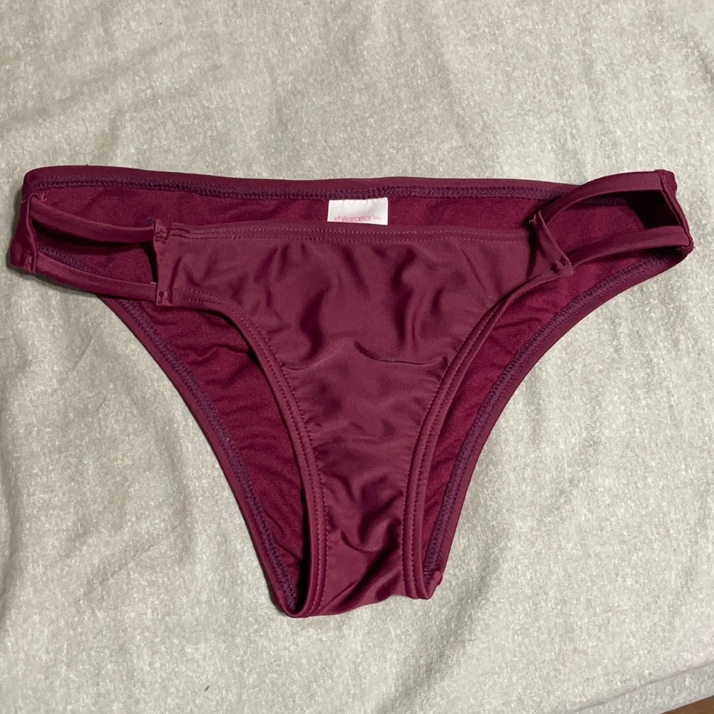 Maroon bikini bottoms